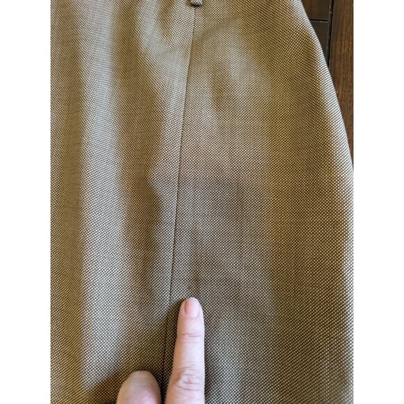 Escada Vintage Light Brown Knee Length Pencil Skirt New Wool Euro 44 US Large - Picture 5 of 9